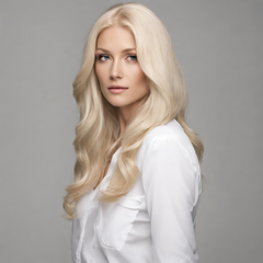 Mulberry Topper Hair Extensions Platinum Blonde 12" Colour Swatch