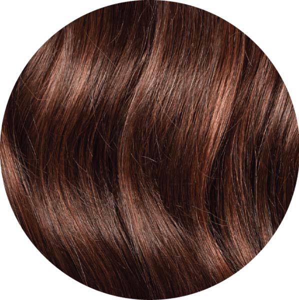 Mulberry Topper Hair Extensions Chocolate Red Brown 12" Colour Swatch