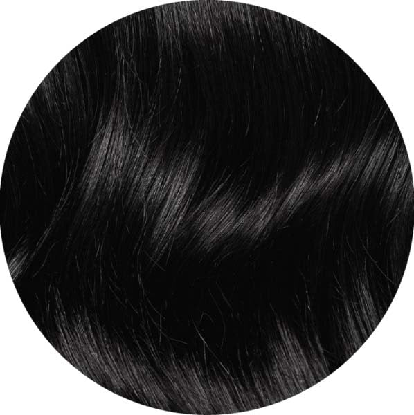 Mulberry Topper Hair Extensions Jet Black 20" Colour Swatch