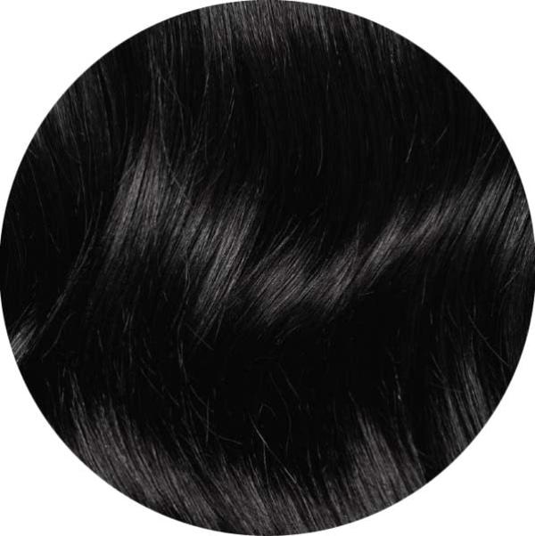 Mulberry Halo Hair Extensions Jet Black 20" Colour Swatch